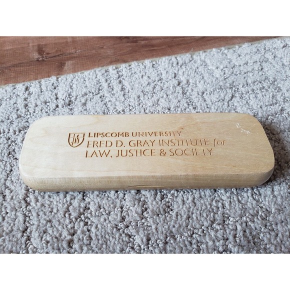 Lipscomb University Fred D Gray Wooden Pen Box and Pen - Picture 2 of 11